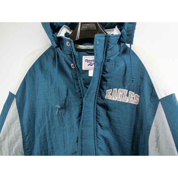 Vintage 90's NFL Reebok Philadelphia Eagles Zip XL Windbreaker Jacket Deadstock - Picture 2 of 16